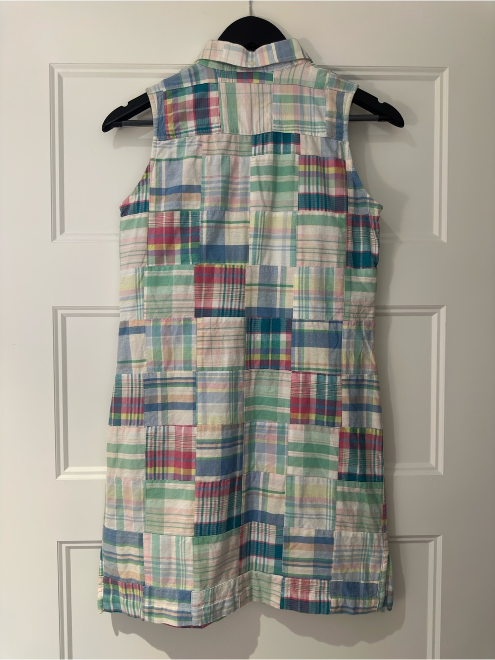 🤍 XS Ralph Lauren Vintage Plaid Button-Front Mini Dress 100% Cotton - Picture 14 of 15